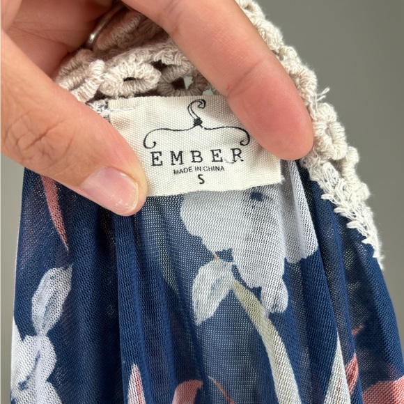 Ember Boho Floral & Lace Cardigan Sz S - Picture 7 of 9